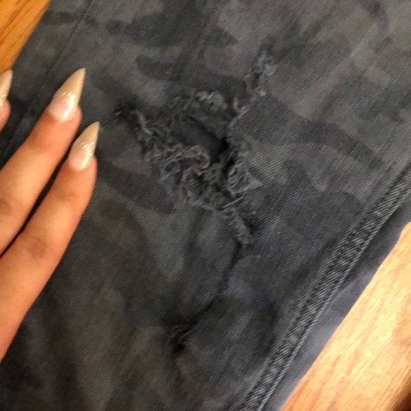 Dark Blue Zara Camo Jeans - Picture 4 of 4